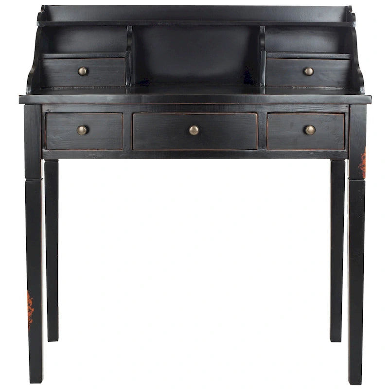 Bureau secrétaire à cinq tiroirs
