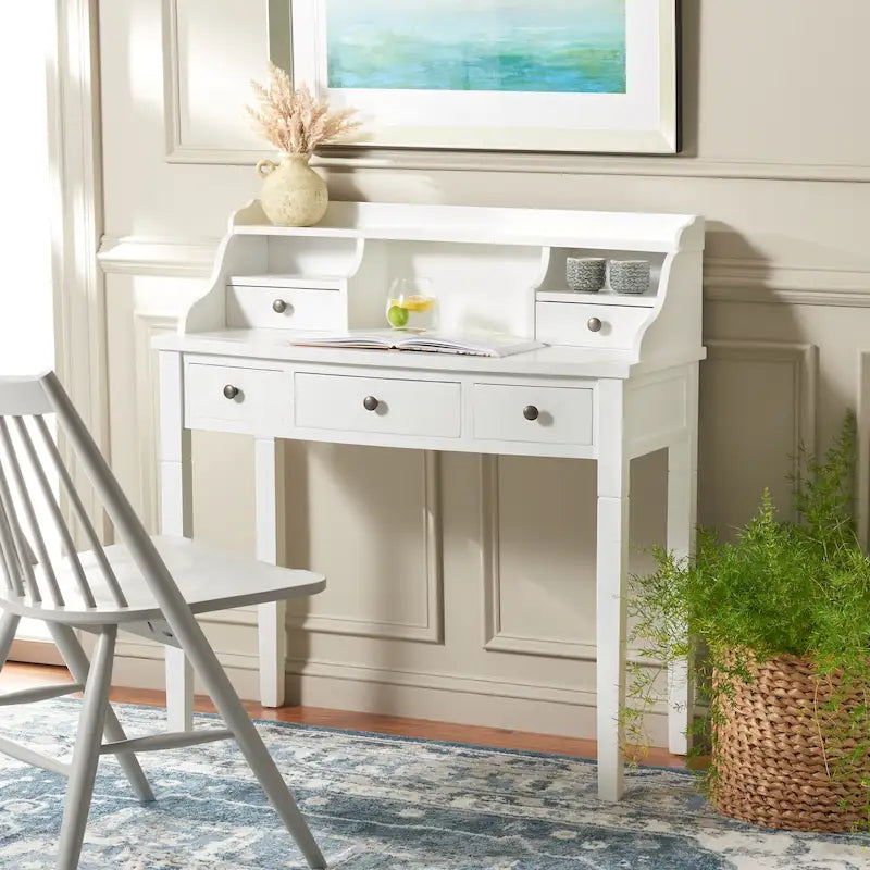 Bureau secrétaire à cinq tiroirs
