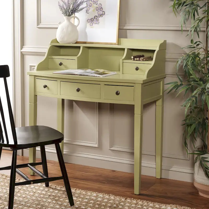 Bureau secrétaire à cinq tiroirs