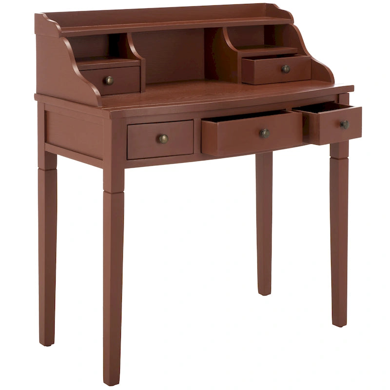 Bureau secrétaire à cinq tiroirs