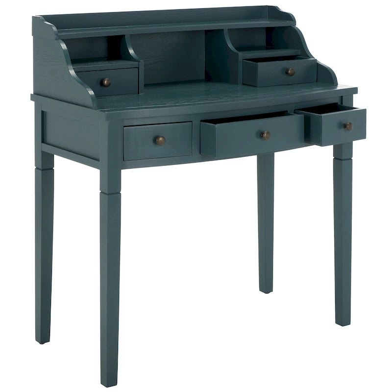 Bureau secrétaire à cinq tiroirs