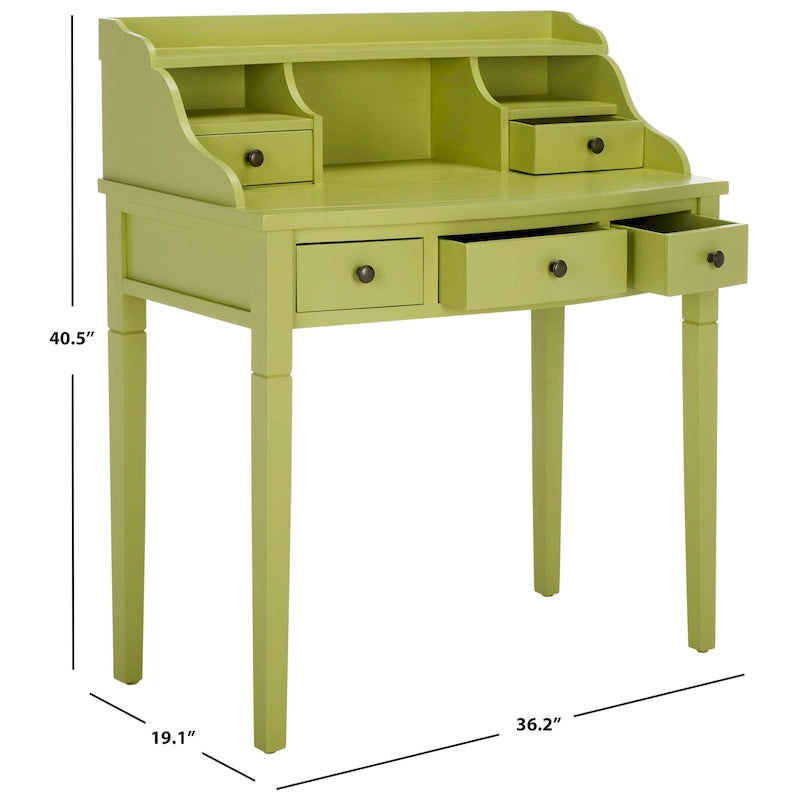 Bureau secrétaire à cinq tiroirs