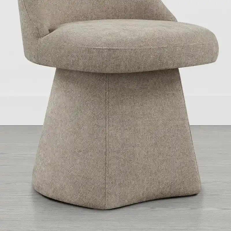 Chaise de salle à manger pivotante sans accoudoirs et rembourrée