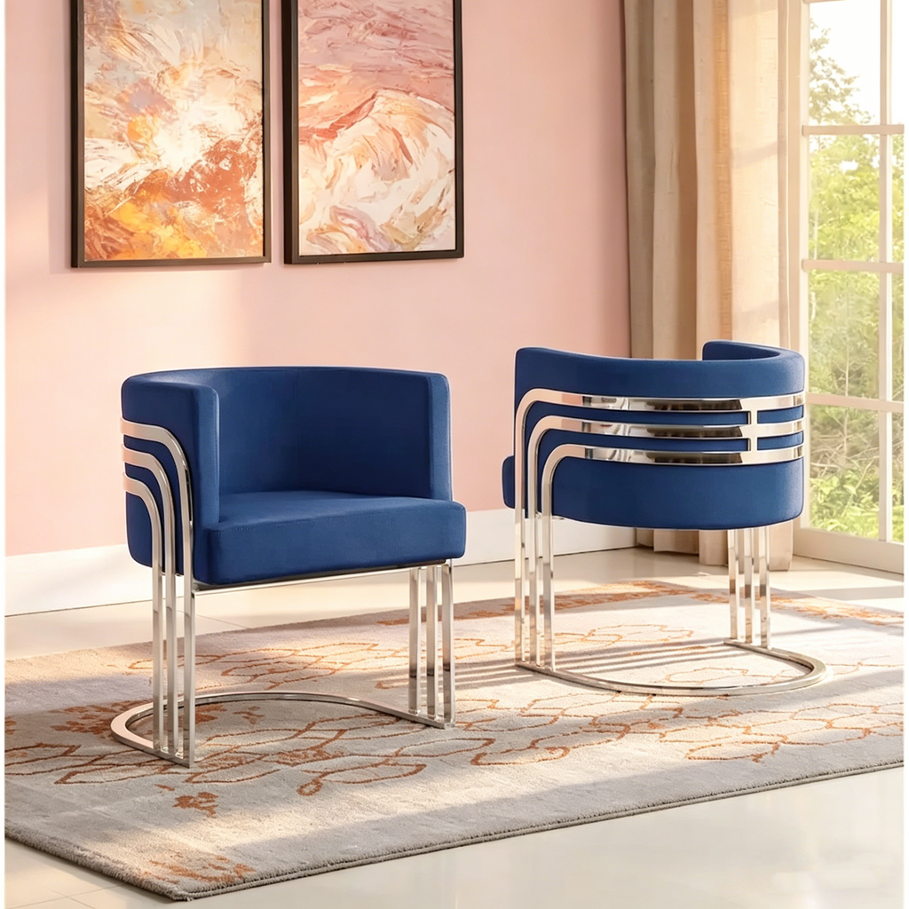 Fauteuils d'appoint de la meilleure qualité avec base chromée (unité)