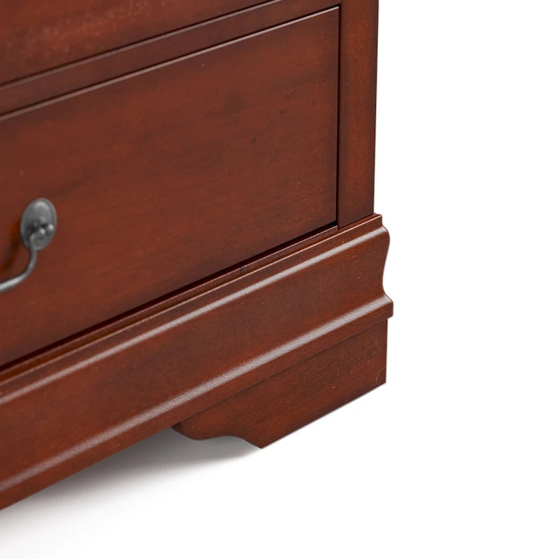 Commode traditionnelle en bois massif à six tiroirs