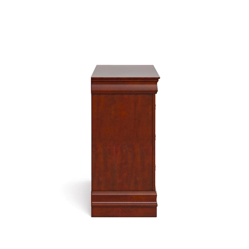 Commode traditionnelle en bois massif à six tiroirs