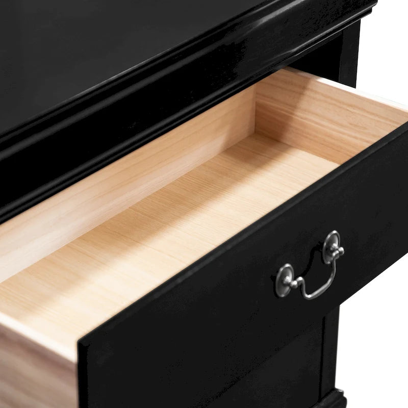 Commode traditionnelle en bois massif à six tiroirs