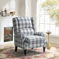 Fauteuil inclinable classique à oreilles manuel avec pieds en bois massif