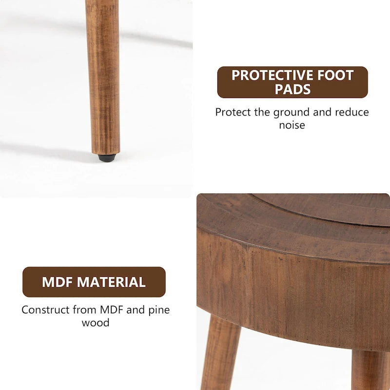 Table basse COSIEST en bois massif marron rustique pour le salon