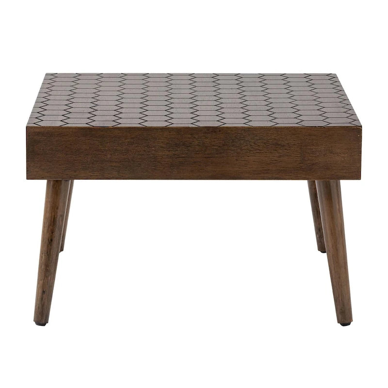 Table basse COSIEST en bois massif marron rustique pour le salon