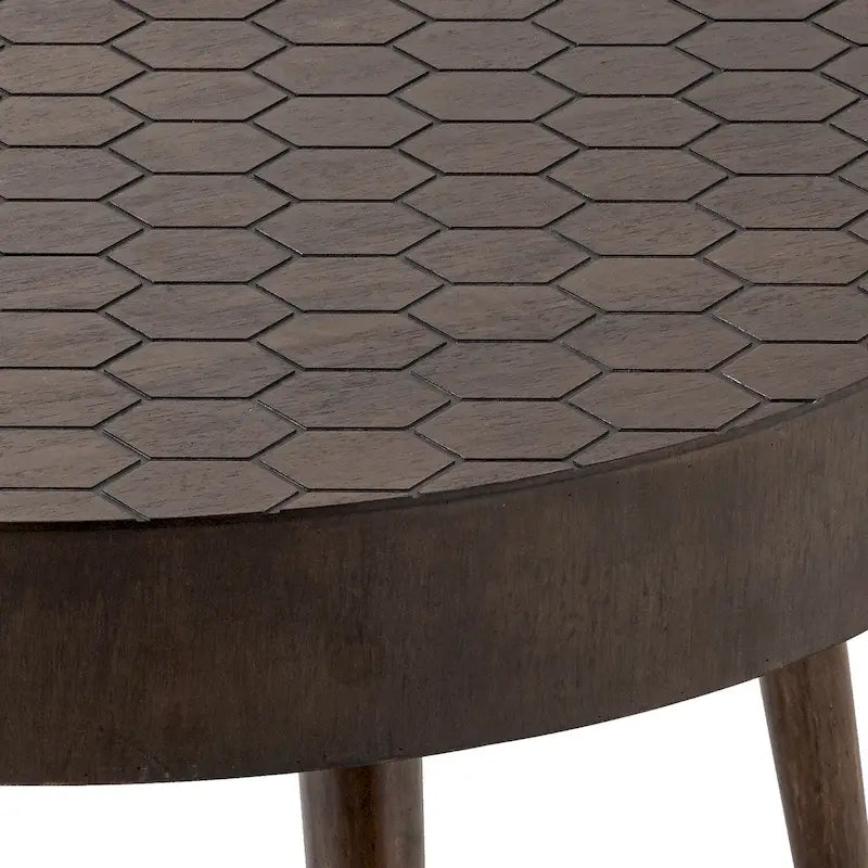 Table basse COSIEST en bois massif marron rustique pour le salon
