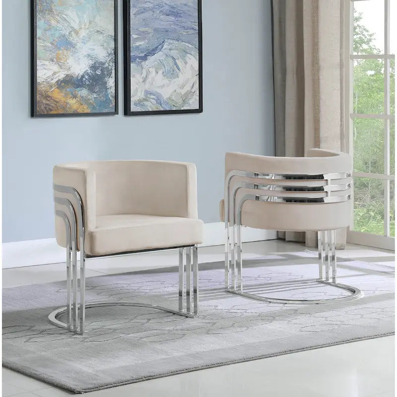 Fauteuils d'appoint de la meilleure qualité avec base chromée (unité)