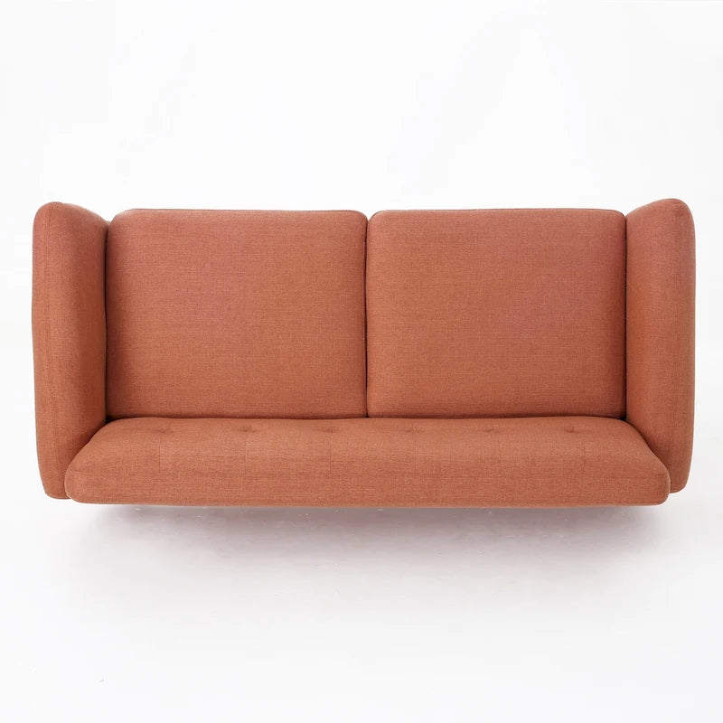 Canapé en tissu capitonné de style Mid-Century Modern