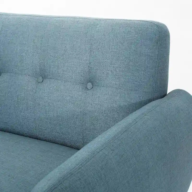 Canapé en tissu capitonné de style Mid-Century Modern