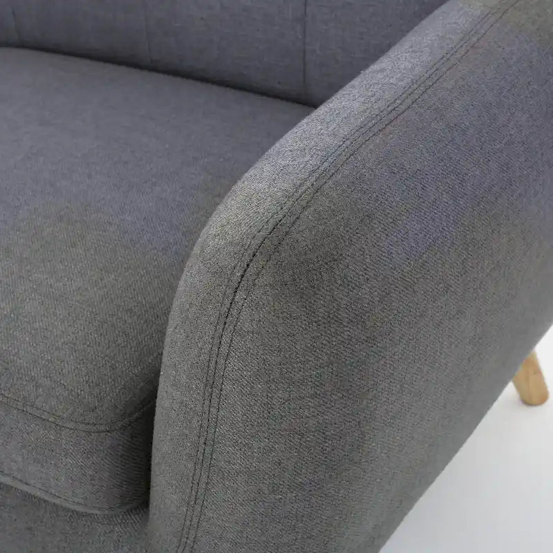 Canapé en tissu capitonné de style Mid-Century Modern