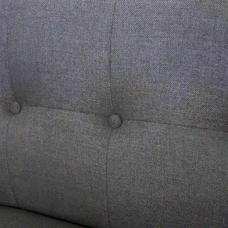 Canapé en tissu capitonné de style Mid-Century Modern