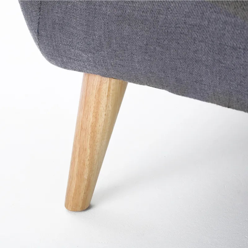 Canapé en tissu capitonné de style Mid-Century Modern