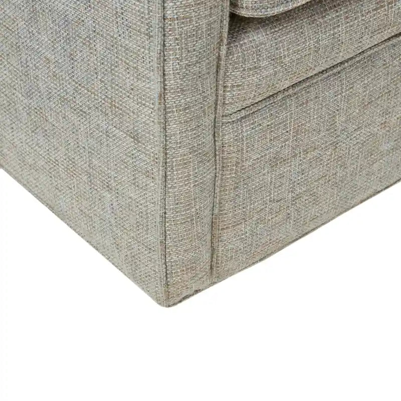 Fauteuil pivotant tapissé en tissu avec accoudoirs incurvés