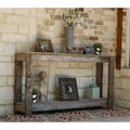 Table Console de Canapé Rustique Faite Main en Bois de Récupération
