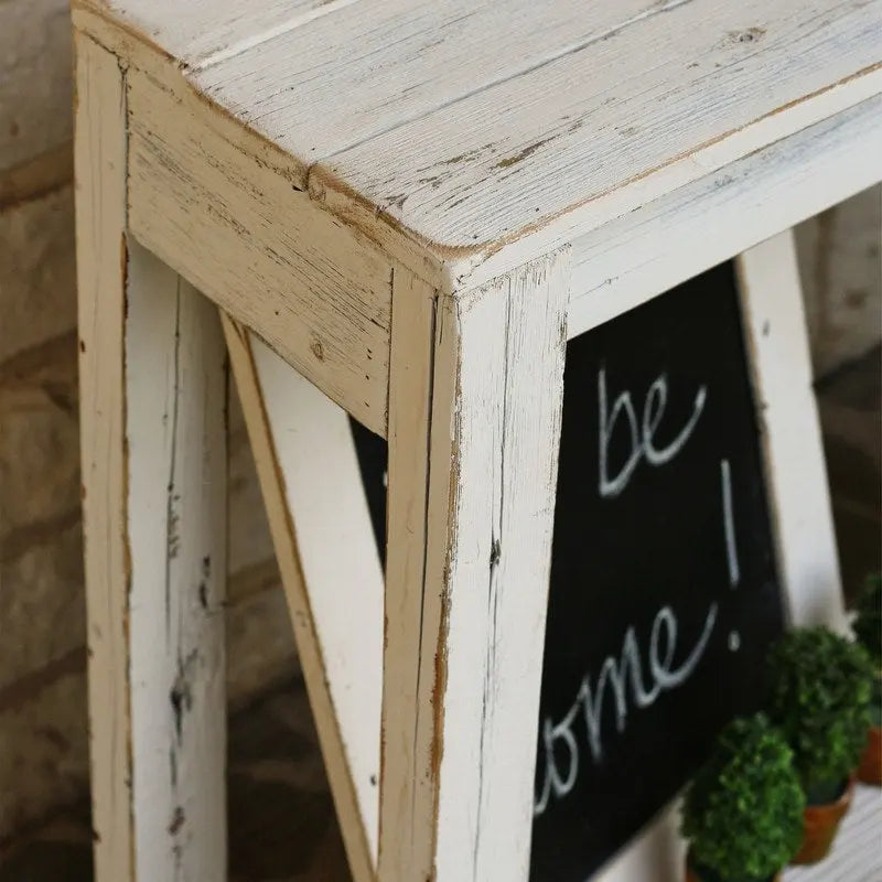 Table Console de Canapé Rustique Faite Main en Bois de Récupération