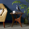 Table d'appoint triangulaire en bois massif