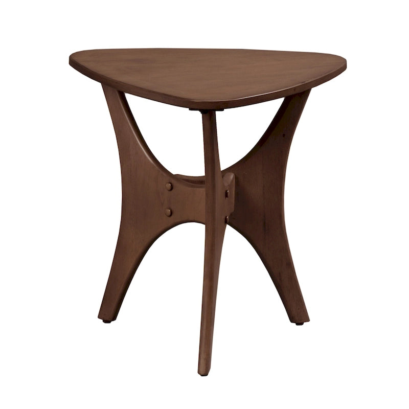 Table d'appoint triangulaire en bois massif
