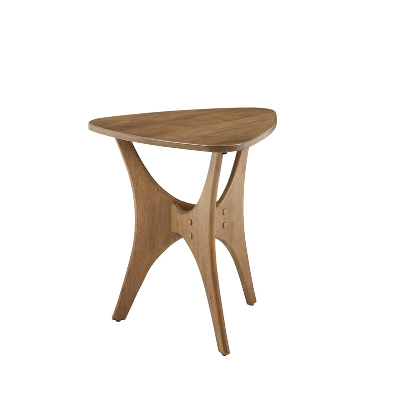 Table d'appoint triangulaire en bois massif