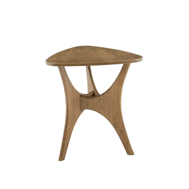 Table d'appoint triangulaire en bois massif