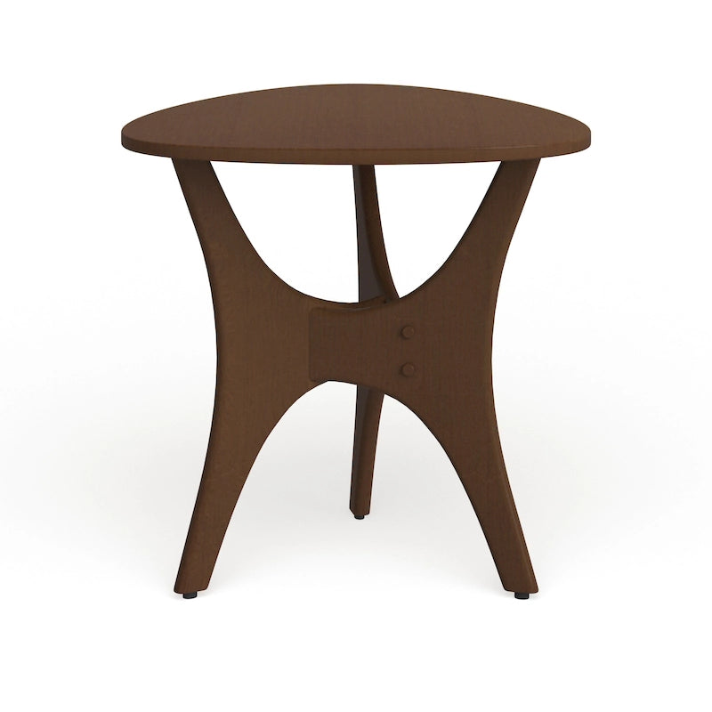 Table d'appoint triangulaire en bois massif