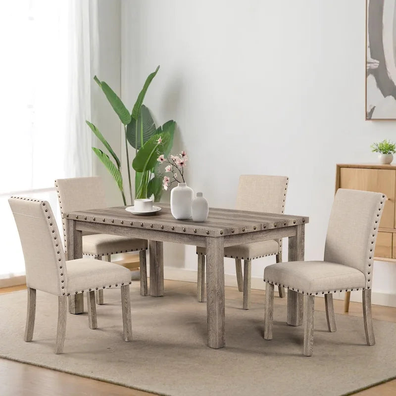 Table et chaises de salle à manger style ferme