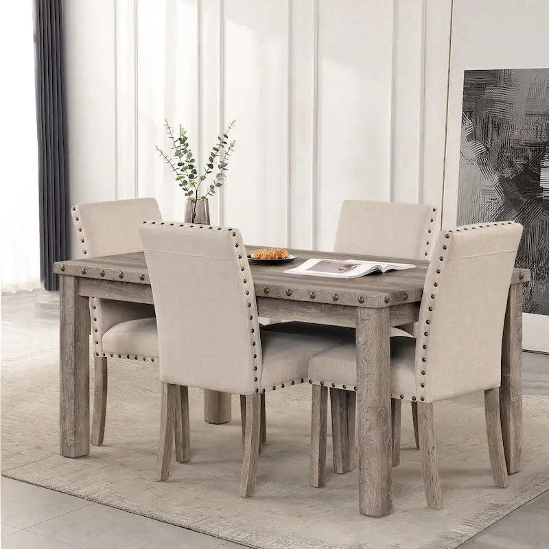 Table et chaises de salle à manger style ferme