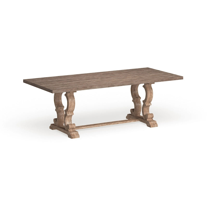 Table à manger extensible en bois massif rustique de 90 pouces