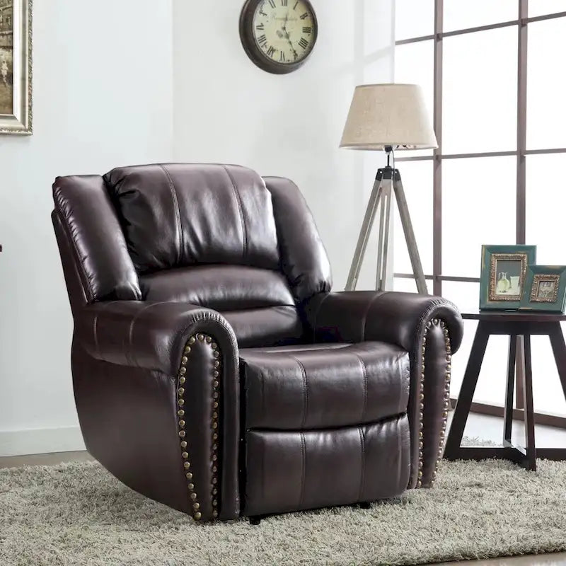 Fauteuil inclinable manuel classique et traditionnel avec accoudoirs et dossier confortables