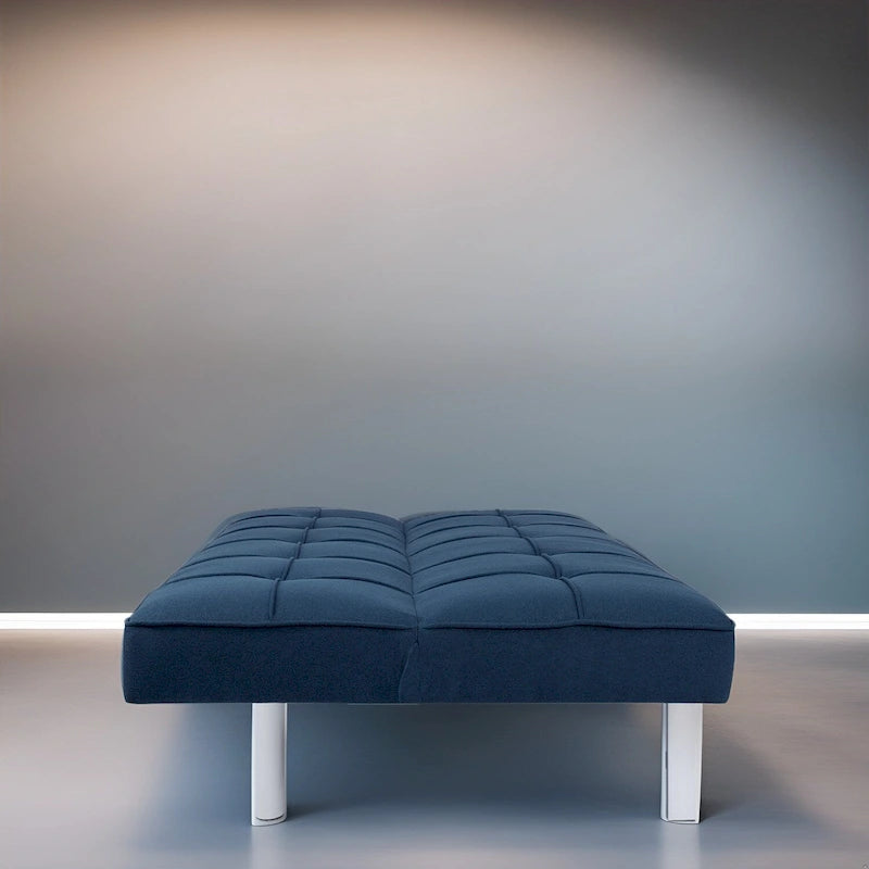 Canapé-lit futon moderne et confortable – Capitonnage, convertible, tissu de lin, canapé-lit pour salon ou chambre d'amis