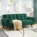 75,39  Canapé-lit futon, canapé futon convertible pliable avec dossier inclinable pour salon avec 2 oreillers/accoudoirs