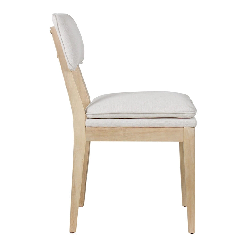 Chaises de salle à manger rembourrées en bois massif (Lot de 2)