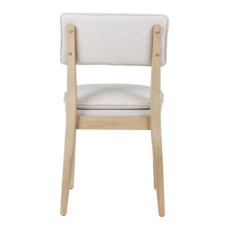 Chaises de salle à manger rembourrées en bois massif (Lot de 2)