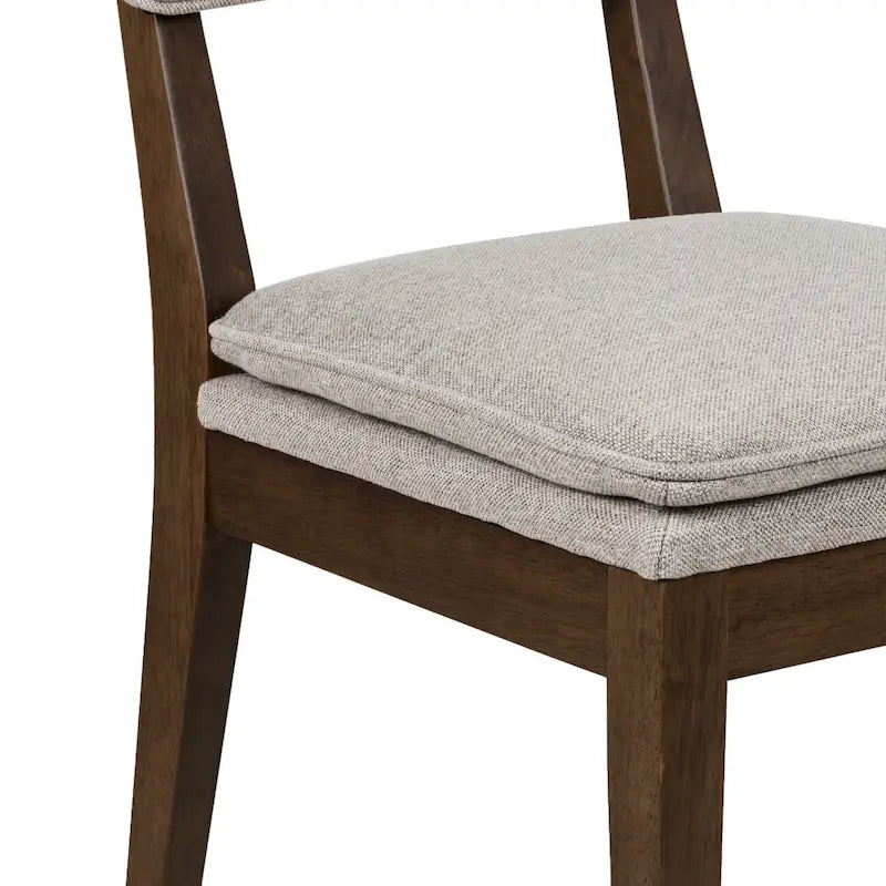 Chaises de salle à manger rembourrées en bois massif (Lot de 2)