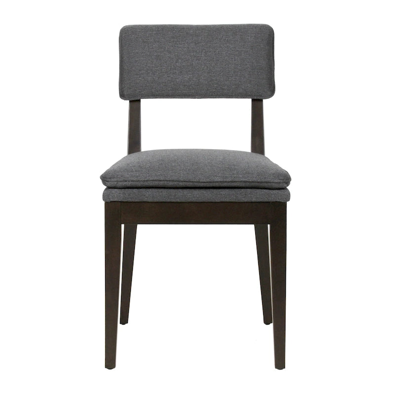 Chaises de salle à manger rembourrées en bois massif (Lot de 2)