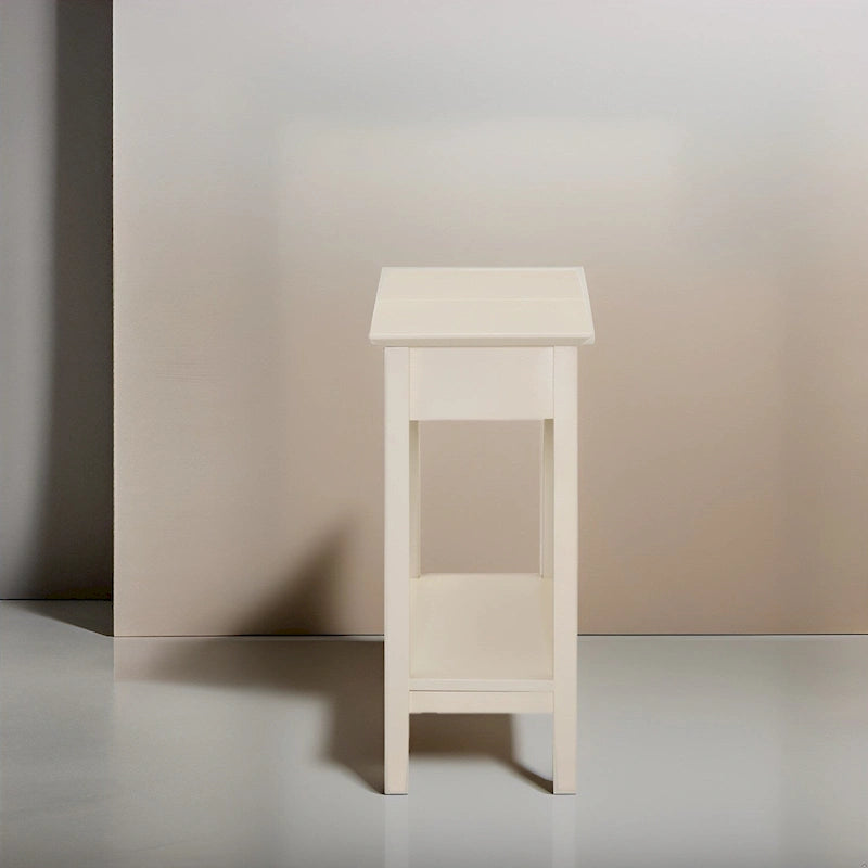 Table d'appoint en bois avec plateau rabattable et étagère de rangement pratique