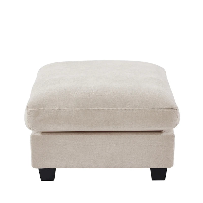 Canapé d'angle en lin rembourré de plumes avec assise relevable