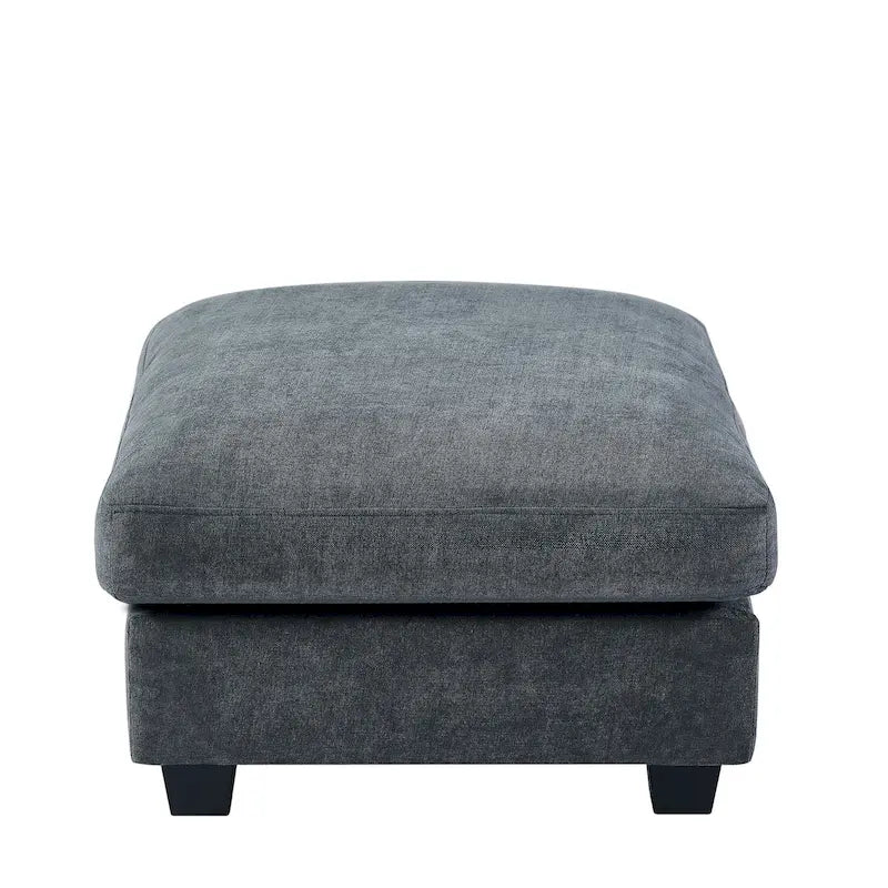 Canapé d'angle en lin rembourré de plumes avec assise relevable