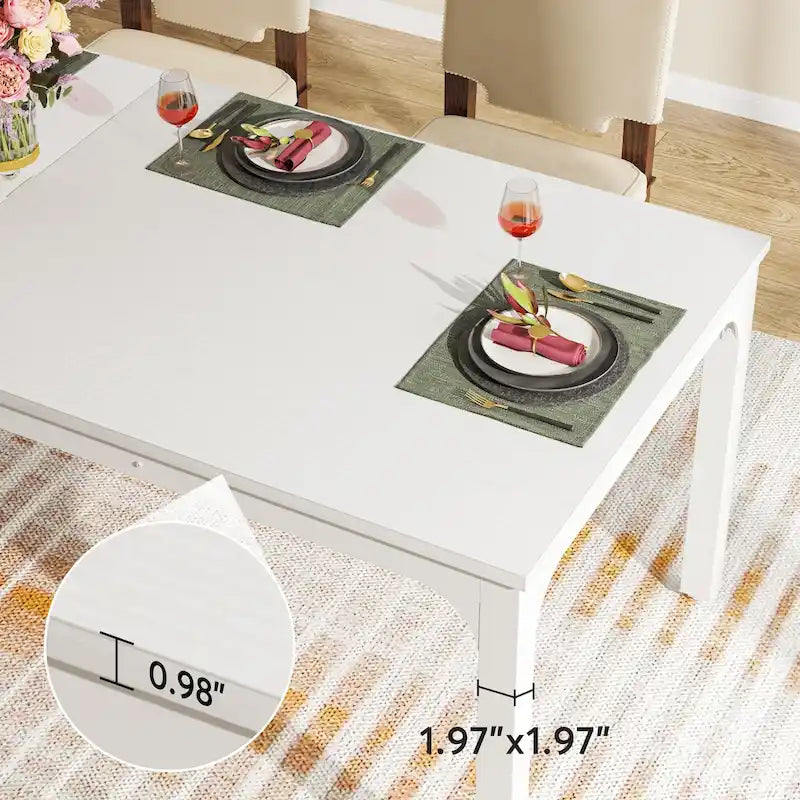 Table à manger rectangulaire de 78 pouces, convient au salon