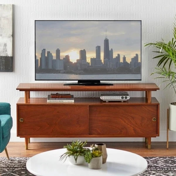 Meuble TV moderne en bois de style médiéval