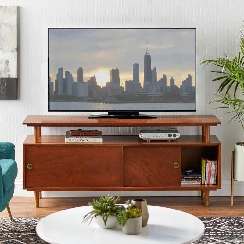 Meuble TV moderne en bois de style médiéval