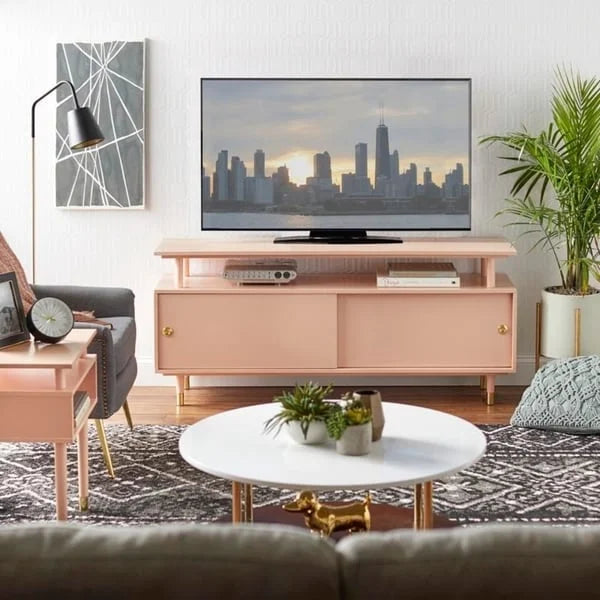 Meuble TV moderne en bois de style médiéval