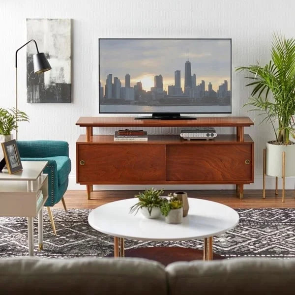 Meuble TV moderne en bois de style médiéval