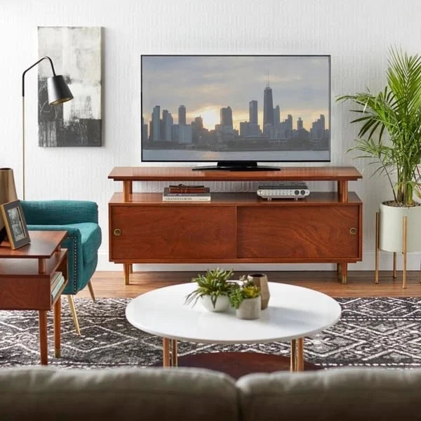 Meuble TV moderne en bois de style médiéval