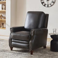 Fauteuil inclinable en cuir véritable de style médiéval-moderne en forme de cigare