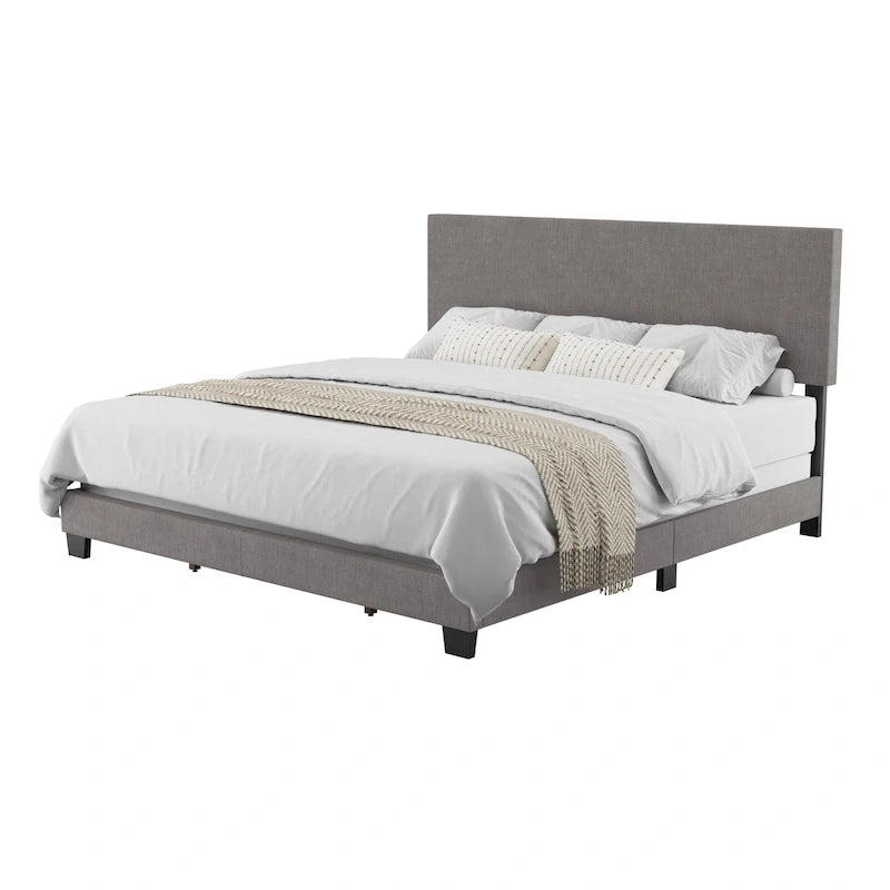 Lit King moderne, sommier tapissier requis
